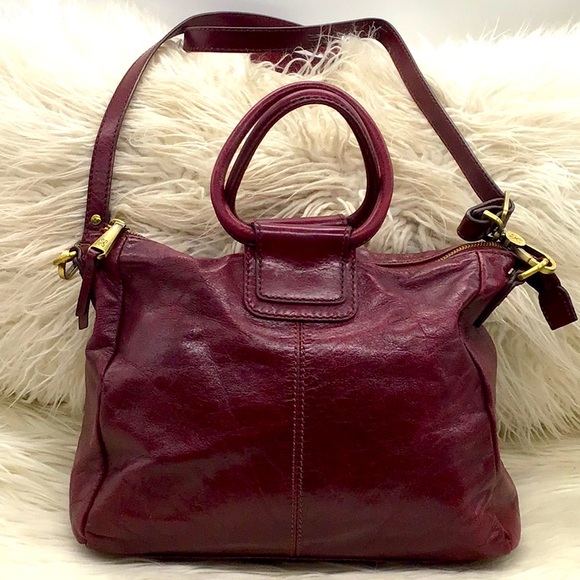 HOBO Handbags - HOBO Burgundy Leather Crossbody/Carry Bag